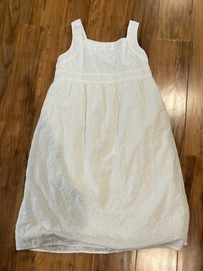Girl’s Large Classic White Eyelet Sundress
